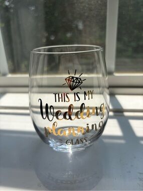 Wedding Planning Stemless Wine Glass